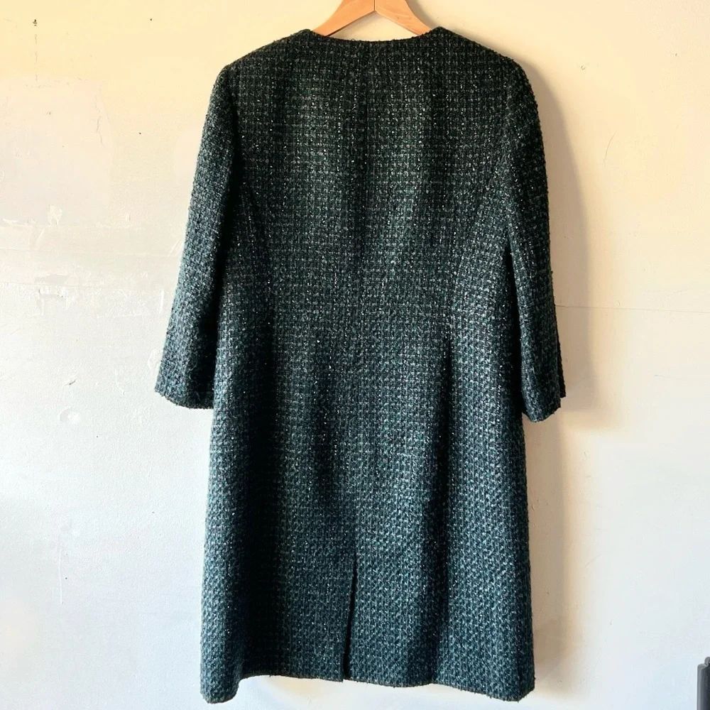 Albert Nipon Teal Button-Up Duster/Coat - image 7